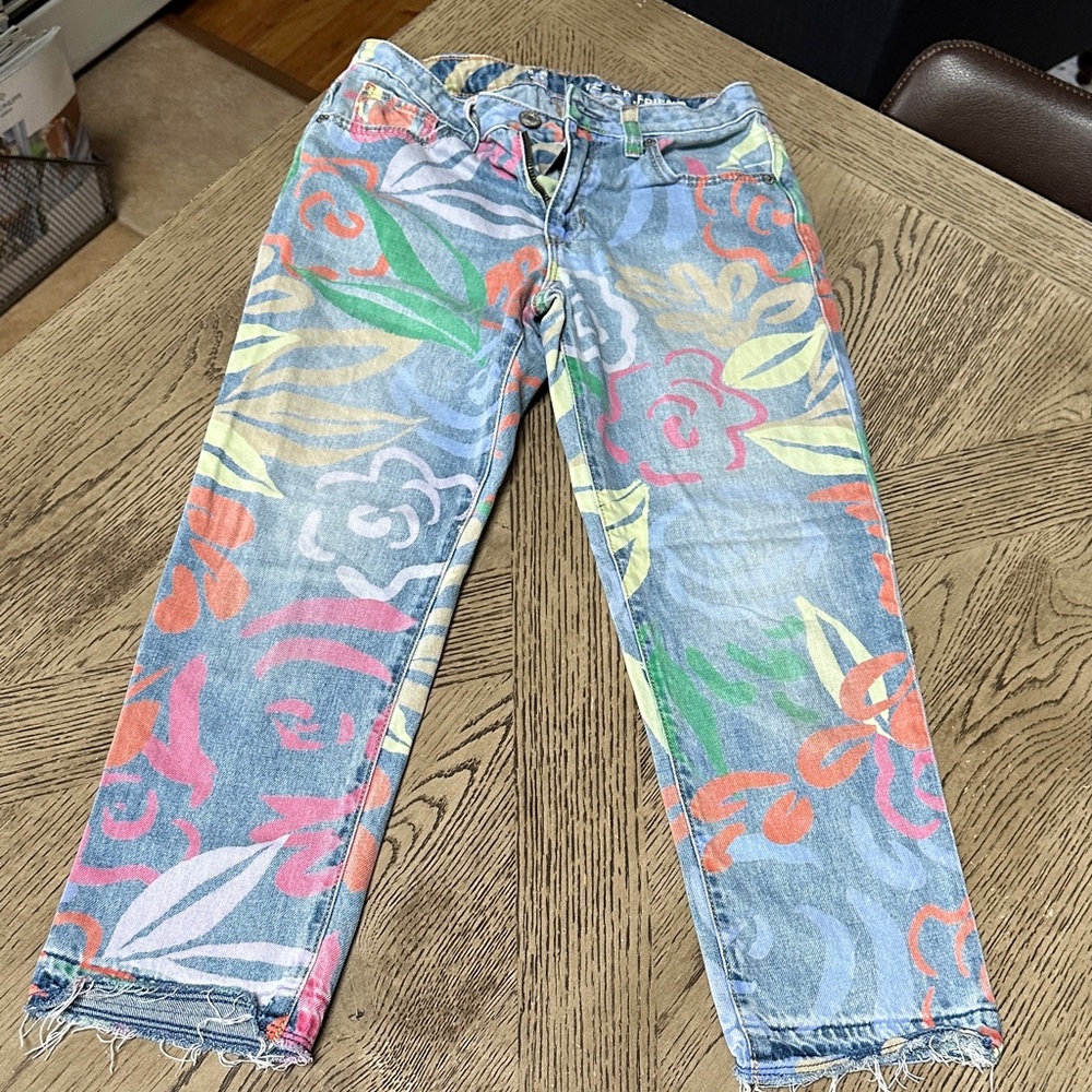 GAP Multicolor Floral Women's Cropped Jeans